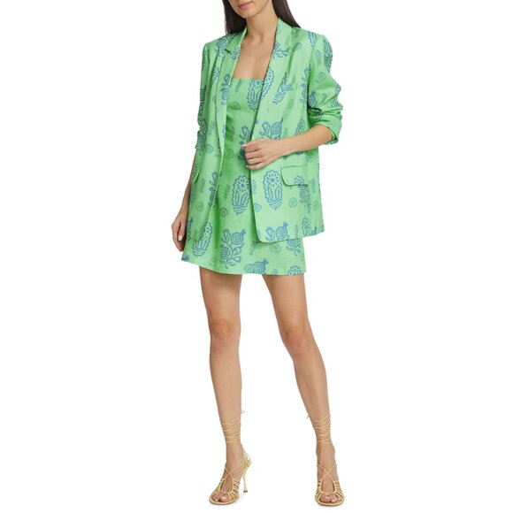 💖 Rhode Winnefred Green Floral Linen Blazer - Picture 1 of 9